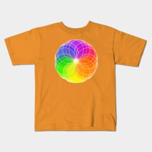 The vibration of colors mandala Kids T-Shirt